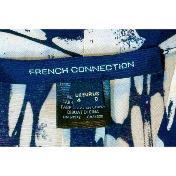 NWOT French Connection Dam Islanna Crepe Printed Midi Casual Summer Dress Size 0 - Picture 6 of 11